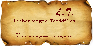 Liebenberger Teodóra névjegykártya